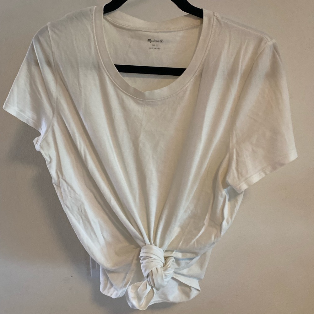 Madewell front tie t-shirt, large